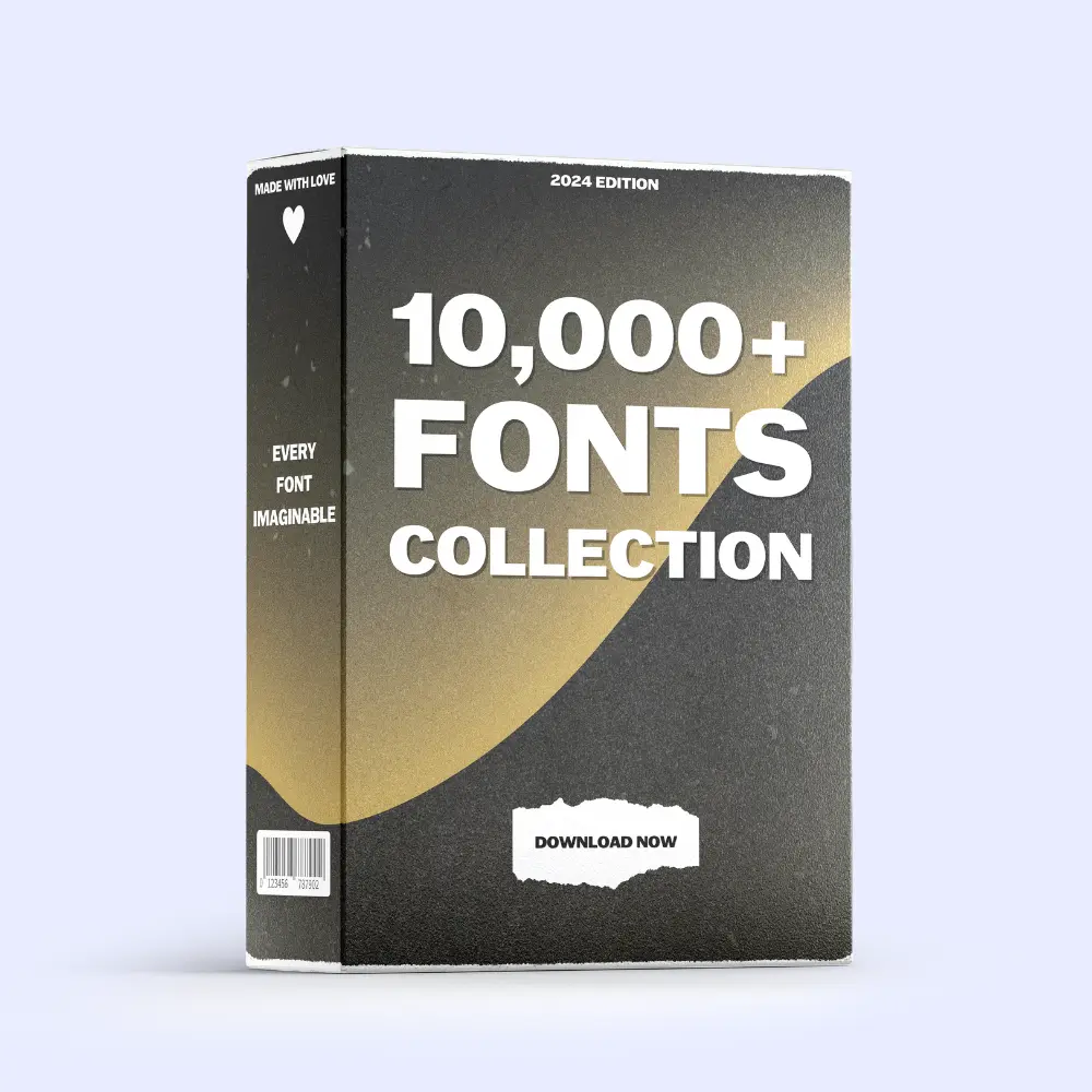 10,000+ Fonts Collection